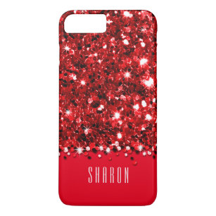 Funda Para iPhone 8 Plus/7 Plus Caja brillante roja atractiva del confeti del