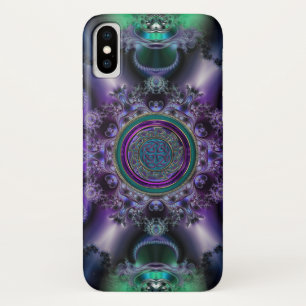 Funda Para iPhone X Caja céltica Amethyst del iPhone X del diseño de