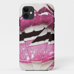 Funda Para iPhone 11 Caja chispeante del teléfono del lustre del labio