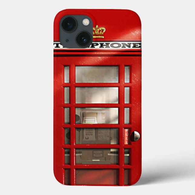 Funda De Case-Mate Para iPhone Caja clásica británica de teléfono rojo (Reverso)
