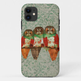 Funda Para iPhone 11 Caja color de rosa del iPhone del damasco del jade