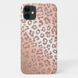 Funda Para iPhone 11 Caja color de rosa del purpurina del estampado