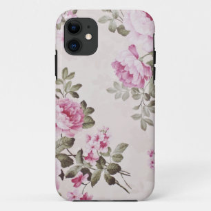 Funda Para iPhone 11 Caja color de rosa floral del iPhone del vintage