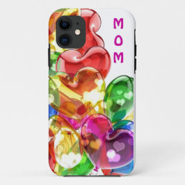 Funda Para iPhone 11 Caja colorida del iPhone del corazón de la mamá
