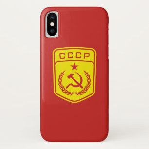 Funda Para iPhone X Caja comunista del emblema de CCCP, iPhone X de