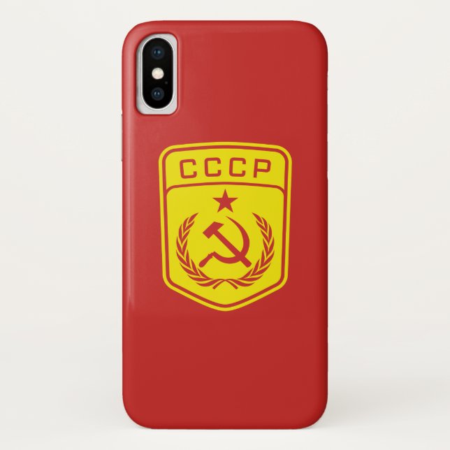 Funda De Case-Mate Para iPhone Caja comunista del emblema de CCCP, iPhone X de (Reverso)