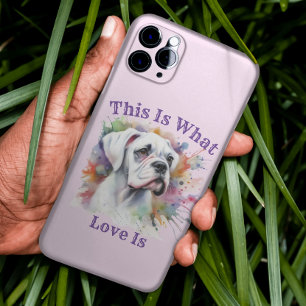 Funda Para iPhone 15 Pro Max Caja de Acuarela Boxer Esto Es Lo Que Es El Amor ❤