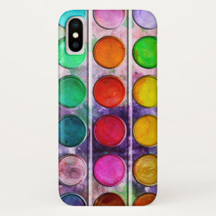 Funda Para iPhone X Caja de color colorida de la pintura de la
