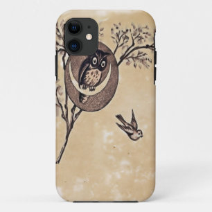 Funda Para iPhone 11 Caja de la casamata del búho del vintage