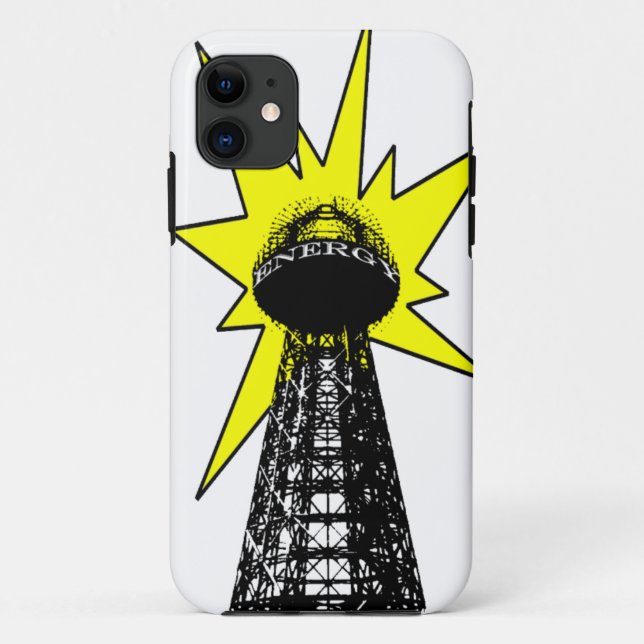 Funda De Case-Mate Para iPhone caja de la torre de la energía (Reverso)