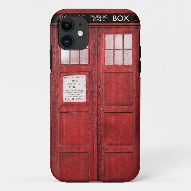 Funda De Case-Mate Para iPhone Caja de llamadas Red Funny Phone Booth (Reverso)
