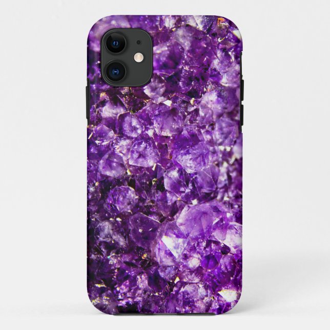 Funda De Case-Mate Para iPhone Caja de piedra violeta (Reverso)