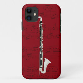 Funda Para iPhone 11 Caja del clarinete bajo y del teléfono de la