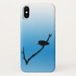 Funda Para iPhone X Caja del teléfono - colibrí contra el cielo azul