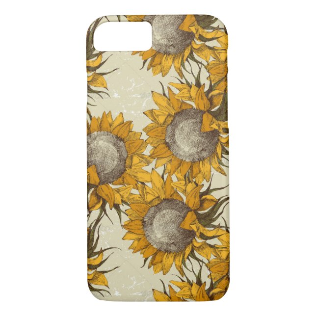 Funda De Case-Mate Para iPhone Caja del teléfono de Iphone 7 del girasol (Reverso)