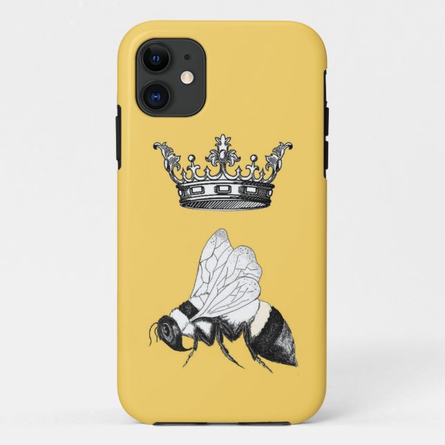 Funda De Case-Mate Para iPhone Caja del teléfono de la abeja reina (Reverso)