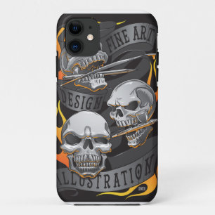 Funda Para iPhone 11 Caja del teléfono del arte del cráneo