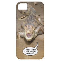 Caja del teléfono del globo del texto del caimán