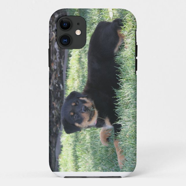 Funda De Case-Mate Para iPhone Caja del teléfono del perrito de Rottweiler (Reverso)