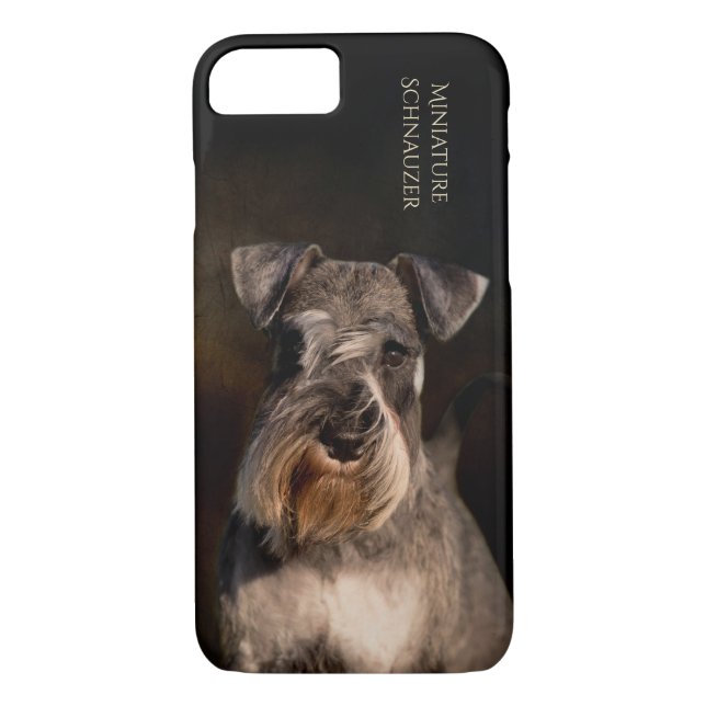 Funda De Case-Mate Para iPhone Caja del teléfono del Schnauzer miniatura (Reverso)