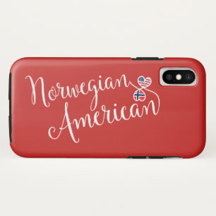 Funda Para iPhone X Caja entrelazada americano noruego del teléfono