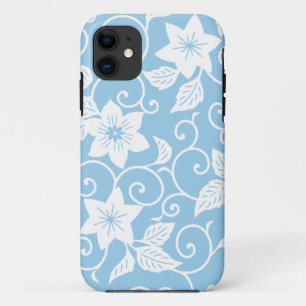 Funda Para iPhone 11 Caja floral azul y blanca del iPhone 5/5S