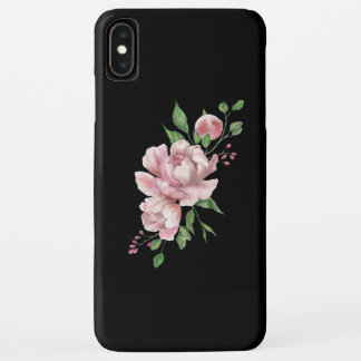 Funda Para iPhone XS Max Caja floral negra del iPhone