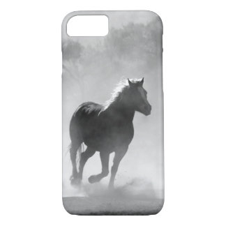 Funda Para iPhone 8/7 Caja galopante blanco y negro bonita del caballo