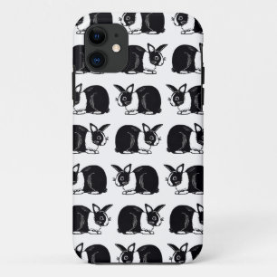 Funda Para iPhone 11 Caja holandesa blanco y negro del iPhone 5/5s de