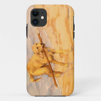 Funda Para iPhone 11 Caja horizontal del teléfono del arte del golden