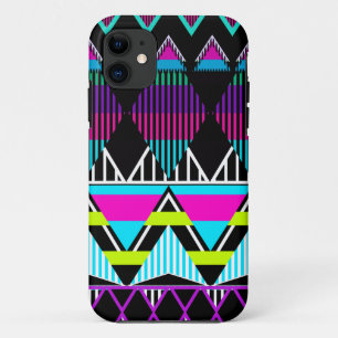 Funda Para iPhone 11 Caja inspirada tribal de neón de la casamata del