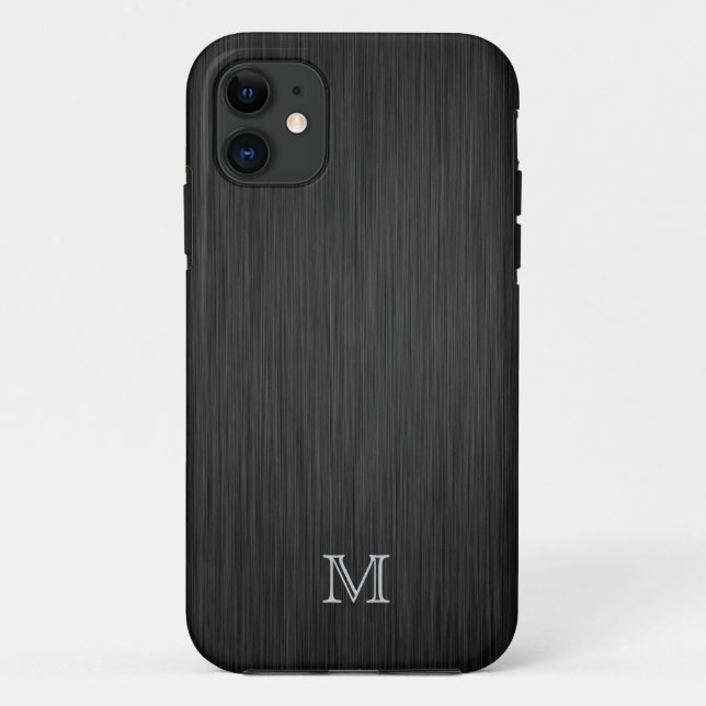 Funda De Case-Mate Para iPhone Caja metalizado cepillada monograma del iPhone 5 (Reverso)