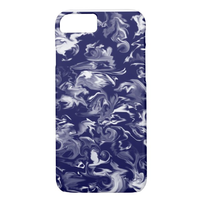 Funda De Case-Mate Para iPhone Caja mezclada azul marino y blanca del teléfono (Reverso)