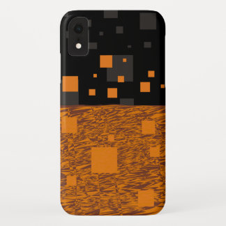 Funda Para iPhone XR caja negra abstracta de Halloween de alerta de nar