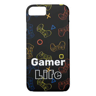 Funda Para iPhone 8/7 Caja negra del iPhone de la vida del videojugador