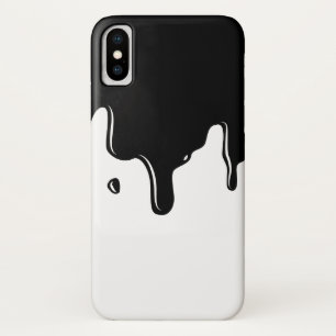Funda Para iPhone X Caja negra del iPhone X del goteo del limo