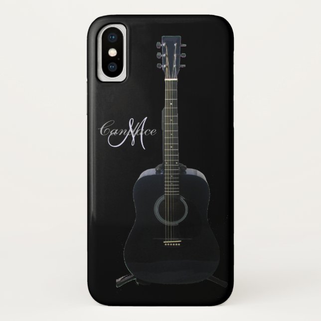 Funda De Case-Mate Para iPhone Caja negra personalizada de la música de la (Reverso)