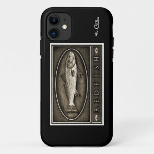 Funda Para iPhone 11 Caja negra y blanca del vintage de los salmones