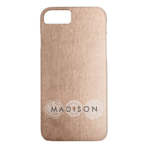 Funda Para iPhone 8/7 Caja personalizada cordón de bronce del iPhone 7