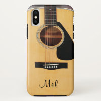 Caja personalizada del iPhone X de la guitarra
