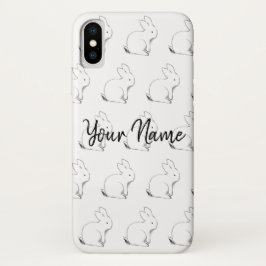 Funda Para iPhone X Caja personalizada del teléfono del conejito