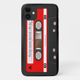 Funda Para iPhone 11 Caja personalizada retra roja de la cinta de
