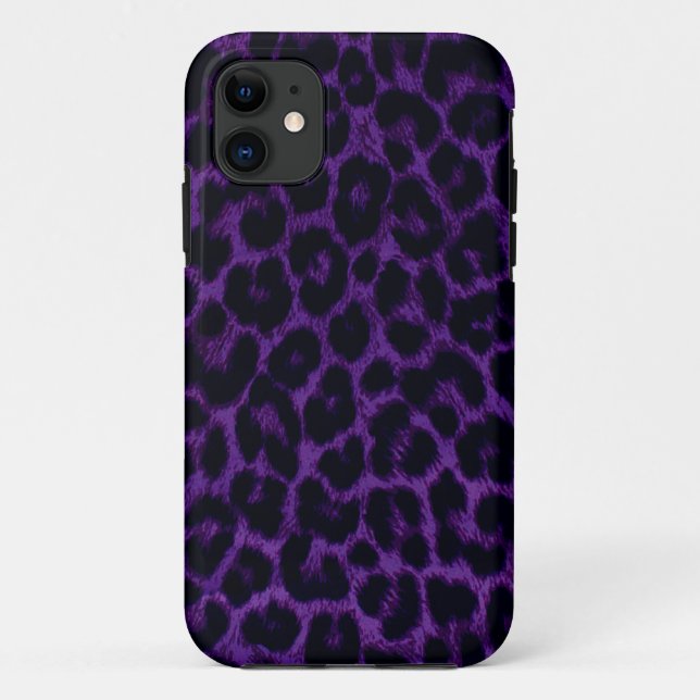Funda De Case-Mate Para iPhone Caja púrpura del iPhone 5 del estampado leopardo (Reverso)