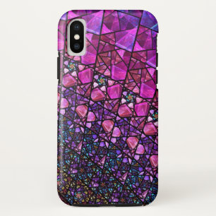 Funda Para iPhone XS Caja púrpura hermosa del modelo del vitral