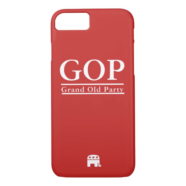 Funda De Case-Mate Para iPhone Caja republicana del teléfono del GOP (Reverso)