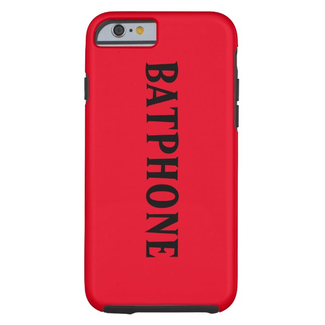 Funda De Case-Mate Para iPhone Caja roja de Batphone para iphone6 (Reverso)