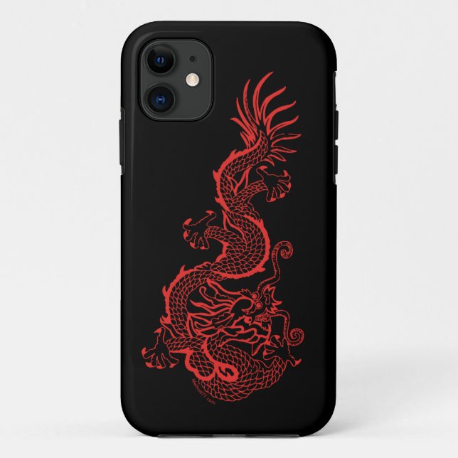 Funda De Case-Mate Para iPhone Caja roja del iPhone 5 del dragón (Reverso)