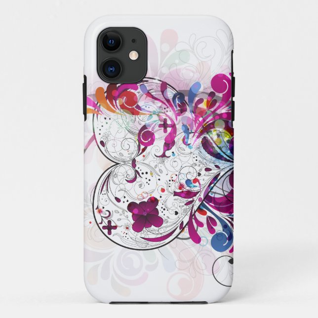 Funda De Case-Mate Para iPhone Caja rosada abstracta femenina de la casamata del (Reverso)
