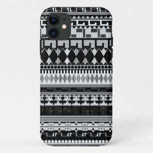 Funda Para iPhone 11 Caja tribal negra y blanca del iPhone 5