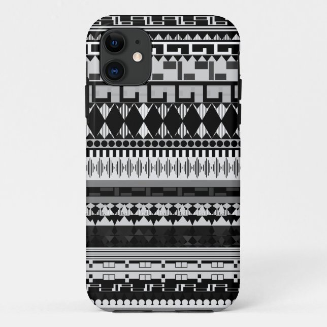 Funda De Case-Mate Para iPhone Caja tribal negra y blanca del iPhone 5 (Reverso)